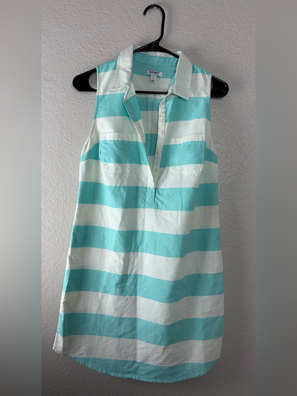 Old Navy Blue/White stripe sleeveless dress (S) NC0064